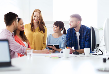 Image showing happy creative team or students working at office