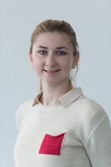 Image showing portrait of female student in library