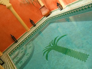 Image showing Moroccan swimming pool