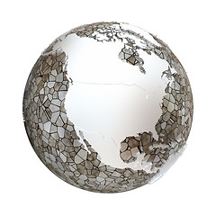 Image showing North America on metallic Earth