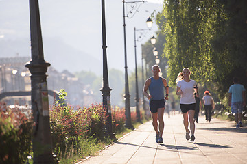 Image showing couple jogging