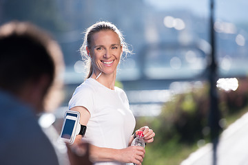 Image showing jogging woman portrait