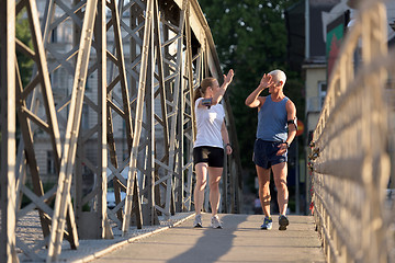 Image showing couple congratulate and happy to finish