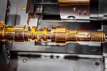 Image showing Metalworking CNC milling lathe machine.