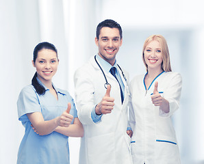 Image showing professional young team or group of doctors