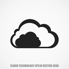 Image showing Cloud technology vector Cloud icon. Modern flat design.