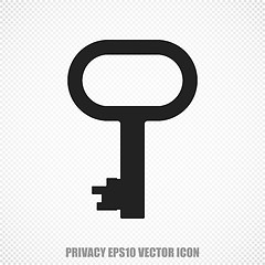 Image showing Privacy vector Key icon. Modern flat design.