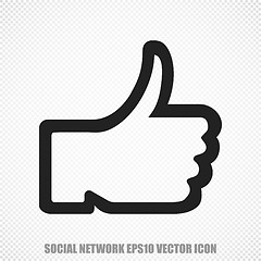 Image showing Social media vector Thumb Up icon. Modern flat design.