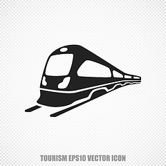 Image showing Travel vector Train icon. Modern flat design.