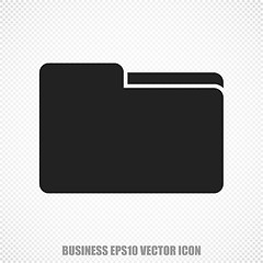 Image showing Finance vector Folder icon. Modern flat design.