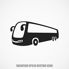 Image showing Travel vector Bus icon. Modern flat design.
