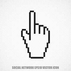 Image showing Social media vector Mouse Cursor icon. Modern flat design.