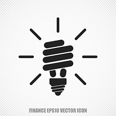 Image showing Business vector Energy Saving Lamp icon. Modern flat design.