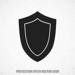 Image showing Protection vector Shield icon. Modern flat design.