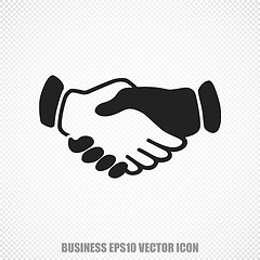 Image showing Business vector Handshake icon. Modern flat design.