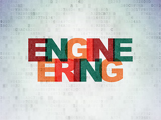 Image showing Science concept: Engineering on Digital Data Paper background