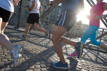 Image showing people group jogging