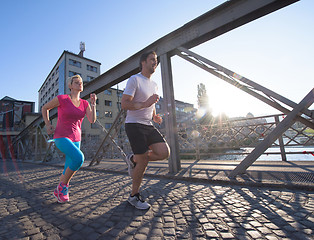 Image showing couple jogging