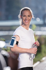 Image showing jogging woman portrait