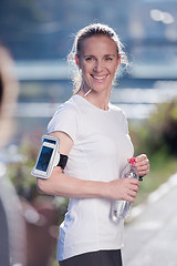 Image showing jogging woman portrait