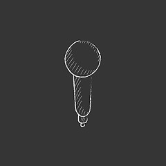 Image showing Microphone. Drawn in chalk icon.