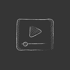 Image showing Video player. Drawn in chalk icon.