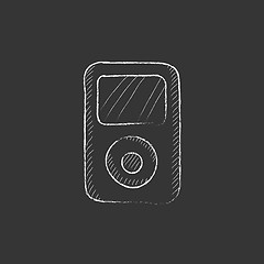 Image showing MP3 player. Drawn in chalk icon.