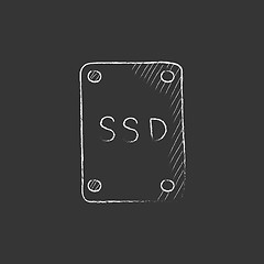 Image showing Solid state drive. Drawn in chalk icon.