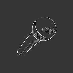 Image showing Microphone. Drawn in chalk icon.