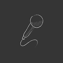 Image showing Microphone. Drawn in chalk icon.