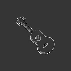 Image showing Guitar. Drawn in chalk icon.