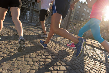 Image showing people group jogging