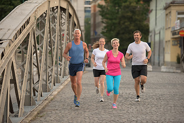 Image showing people group jogging