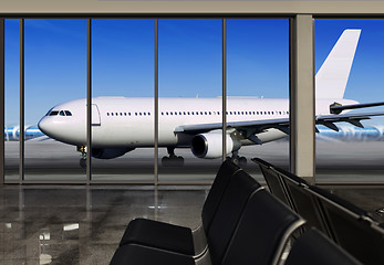 Image showing window in airport