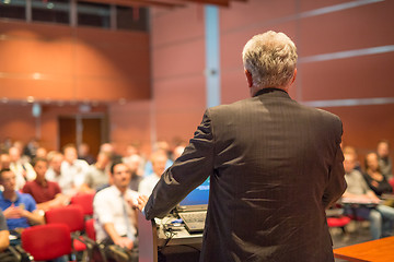 Image showing Speaker at Business Conference and Presentation.