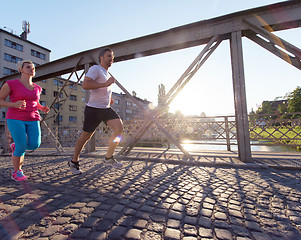 Image showing couple jogging