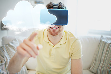 Image showing young man in virtual reality headset or 3d glasses