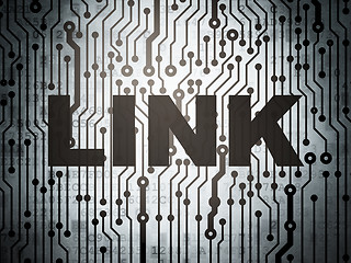 Image showing Web development concept: circuit board with Link