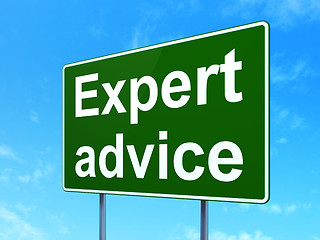 Image showing Law concept: Expert Advice on road sign background