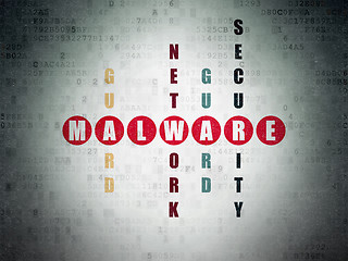 Image showing Privacy concept: Malware in Crossword Puzzle