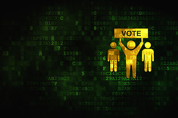 Image showing Political concept: Election Campaign on digital background