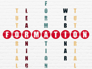 Image showing Learning concept: Formation in Crossword Puzzle