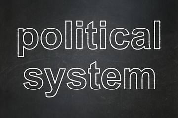 Image showing Politics concept: Political System on chalkboard background