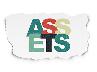 Image showing Money concept: Assets on Torn Paper background