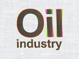 Image showing Manufacuring concept: Oil Industry on fabric texture background