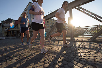 Image showing people group jogging