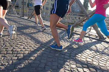 Image showing people group jogging