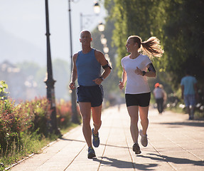 Image showing couple jogging