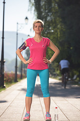 Image showing jogging woman portrait