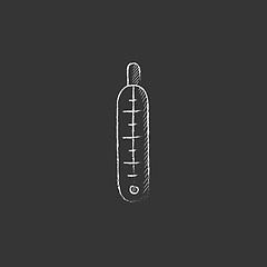 Image showing Medical thermometer. Drawn in chalk icon.